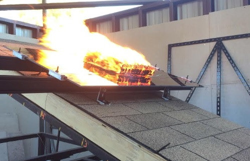 UL790 Intermittent Flame Test For Building Integrated Photovoltaics Testing Equipment